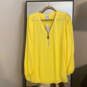Carmen by Carmen Marc Valvo yellow blouse